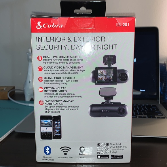Dual-View Smart Dash Cam (Cobra brand) - Picture 2 of 6